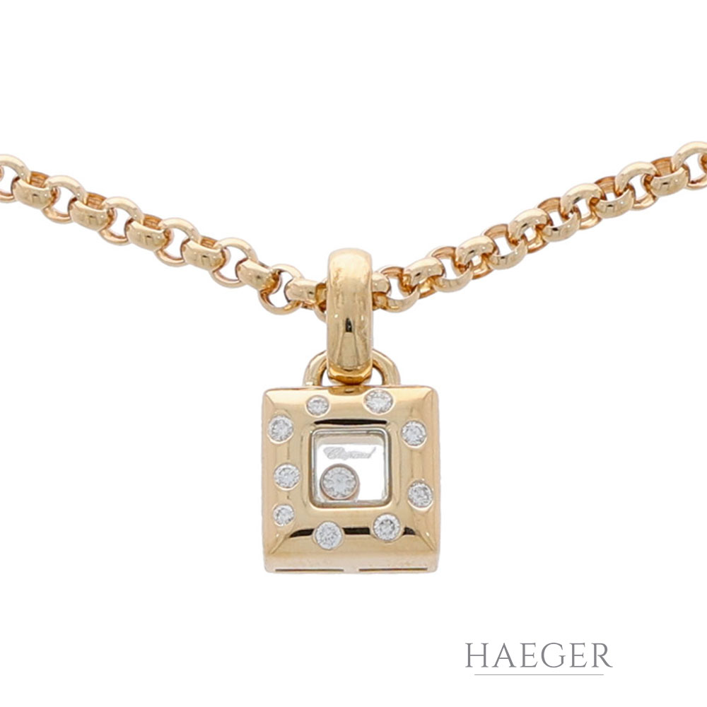 Chopard Happy Diamonds Collier Gelbgold 750 / 18K mit Diamanten - Bild 4