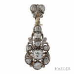 Art Deco Brosche / Anhänger Gelb,- Weißgold 585 / 14K mit 1,1ct Diamanten Vorschau