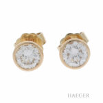 Solitärohrstecker Gelbgold 585 / 14K mit je 0,5ct Diamanten Vorschau
