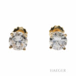 Solitärohrstecker Gelbgold 750 / 18K mit je 1,1ct Diamant Vorschau