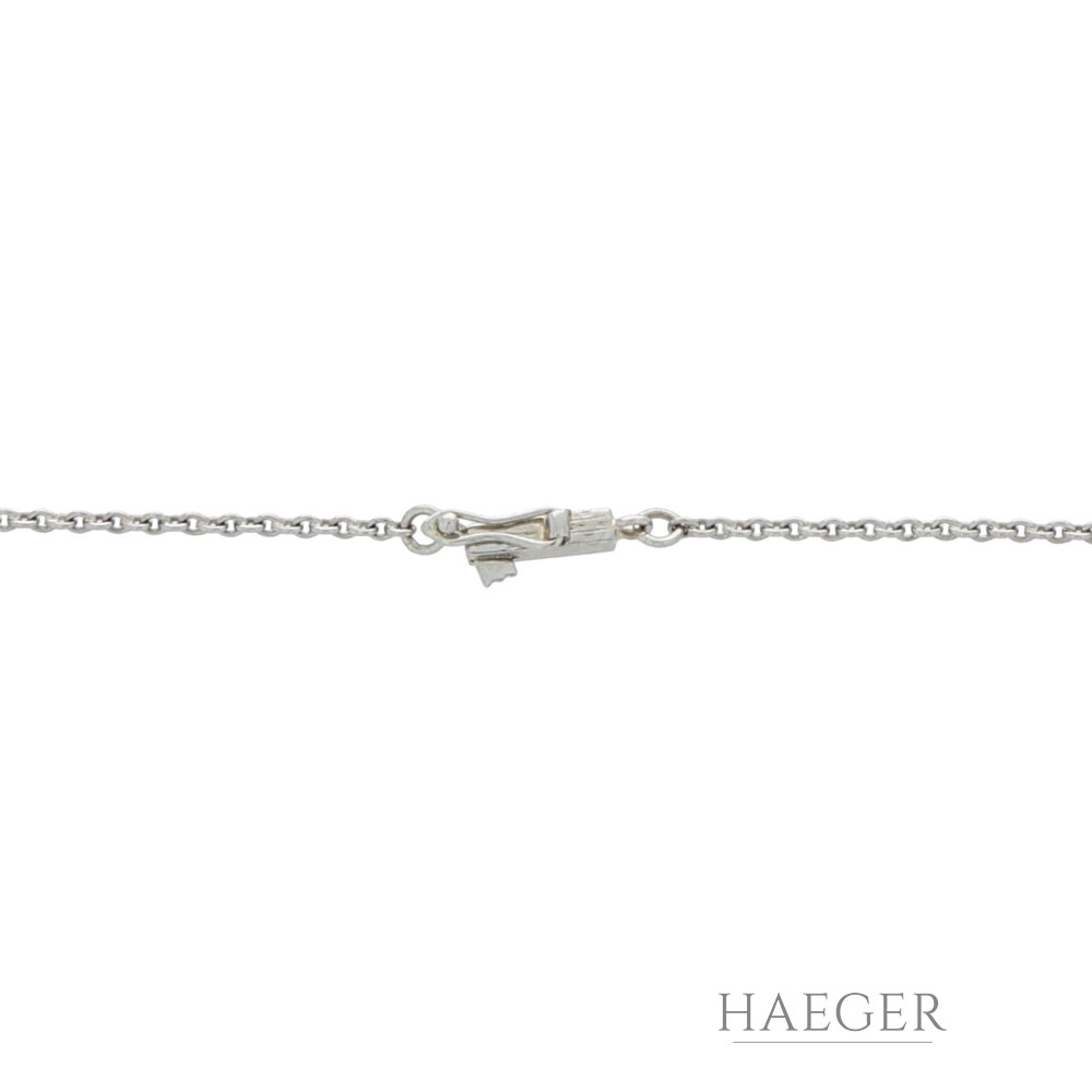 Art Deco Collier Weißgold 750 / 18K mit 0,7ct Altschliff Diamanten - Bild 2