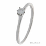 Diamant Solitär Ring Weißgold 585 / 14K. ca. 0,15 Ct. Vorschau