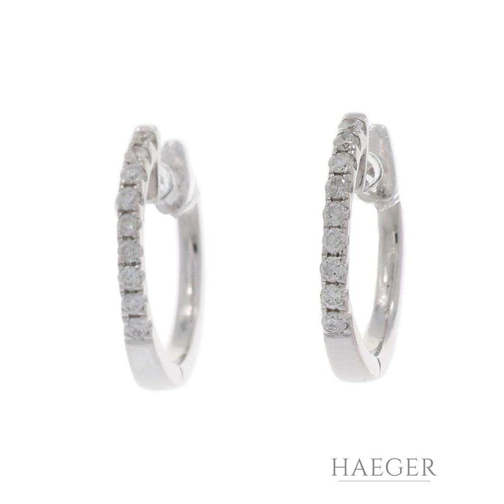 Diamant Ohrringe Weißgold 750 / 18 k. ca 0,14 ct.