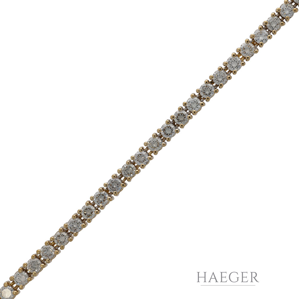 Diamant Riviérearmband Gelbgold 750 / 18 k. ca. 4,00 ct.