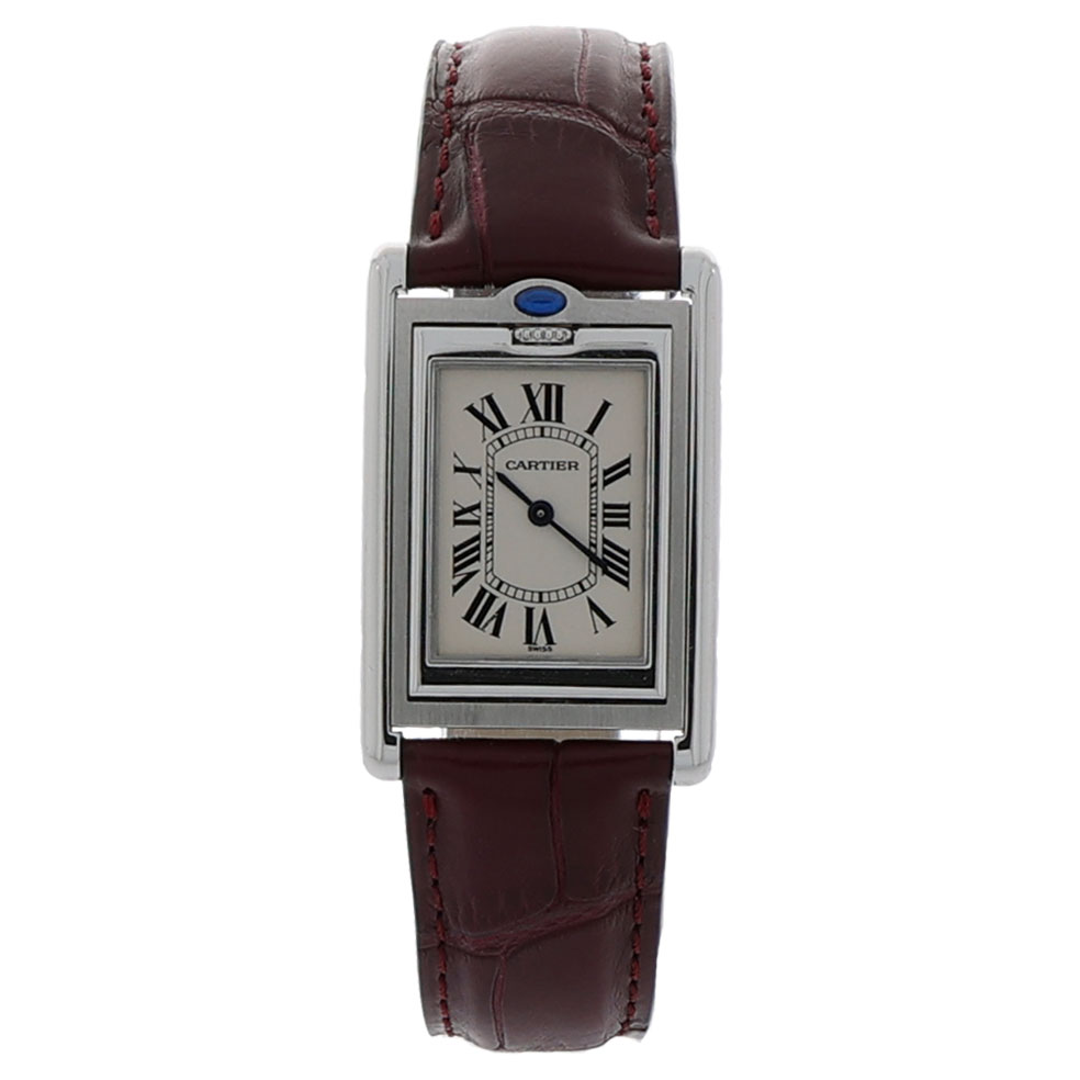 Cartier Tank Basculante Reversible Ref. 2405 Steel 24×35 Saphire ca. 2000 Top