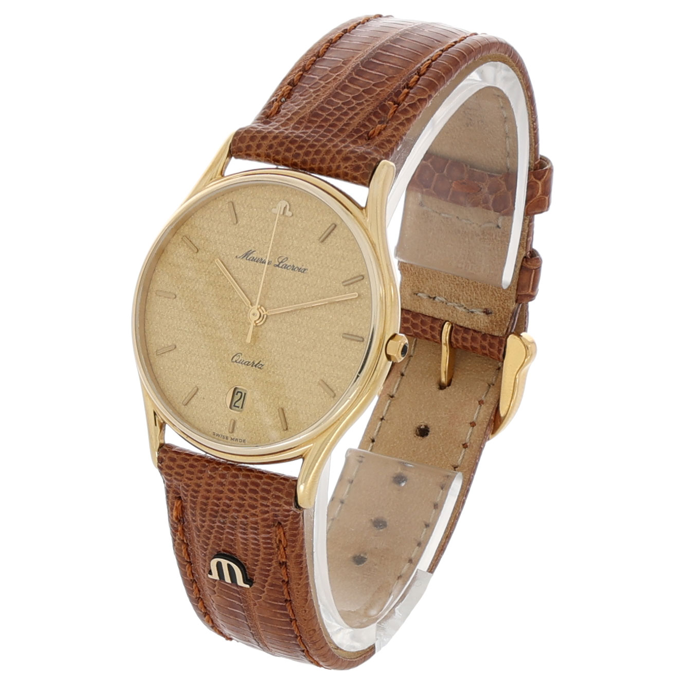 Maurice Lacroix Les Classiques Classic Stahl vergoldet Datum 32mm 1990’s Vintage Watch - Bild 2