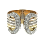 Cartier „Double C“ Ring Gr. 53 ca. 0,25ct Diamanten Tricolor 750/ 18K Vorschau