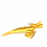Lapponia Brosche ca. 0,07ct Diamant Gelbgold 750/ 18K Vorschau