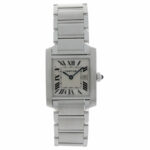 Cartier Tank Française Ref. 2465 Medium Size Stahl ca. 2010 Top Zustand Vorschau