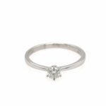 Solitärring Gr.48,5 ca. 0,25 ct Diamant Weißgold 750/ 18K Vorschau