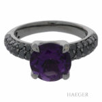 Damen Amethyst Diamant Ring Weißgold 750 / 18 Kt. ca. 0,78ct. - Bild 2 Vorschau