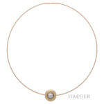 Halsschnur mit Perl Anhänger Gelbgold 750 / 18 Kt. - Bild 2 Vorschau