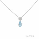 Aquamarin Diamant Collier Weißgold 750 / 18 Kt. ca. 0,36ct. Vorschau