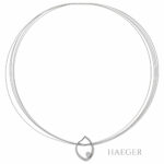 Damen Collier Weißgold 750 / 18 Kt. m. Diamant Anhänger Platin ca. 0,12ct. Vorschau