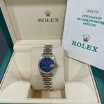 Rolex Lady-Datejust Ref. 69173 blue dial arabic Box & Papers Wempe 1989 - Bild 7 Vorschau