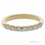 Diamant Halb – Memoire Ring Gelbgold 750 / 18kt. ca. 0,35ct. - Bild 2 Vorschau