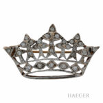 Kronenbrosche Roségold 585 / 14K mit 0,5ct Altschliff Vorschau