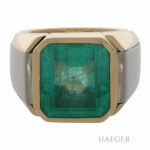 Smaragd Ring Gelbgold & Weißgold 750 / 18k ca. 7,0 ct. - Bild 2 Vorschau