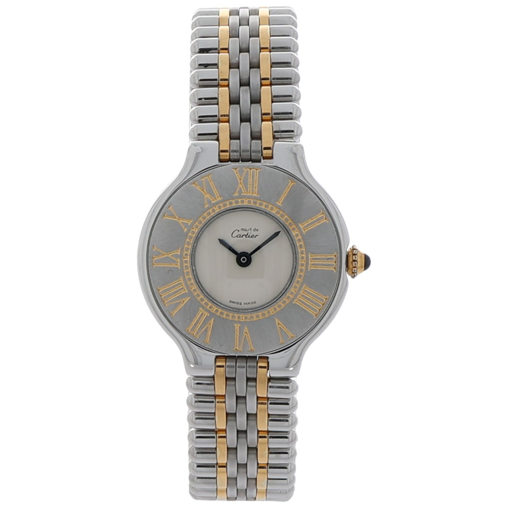 Cartier 21 Must de Cartier Ref. 125000P 28mm Stahl/Gold Quarz ca. 2000