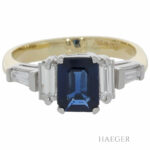 Ring Gr.53 Platin / Gelbgold mit 0,96ct Diamanten und 1,24ct Saphir GIA Zert. - Bild 2 Vorschau