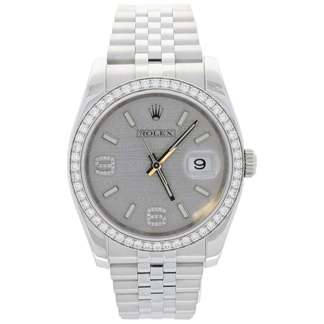 Rolex Datejust 36 Ref. 16244 Rolex Design Dial Factory Diamanten Full Set 2011