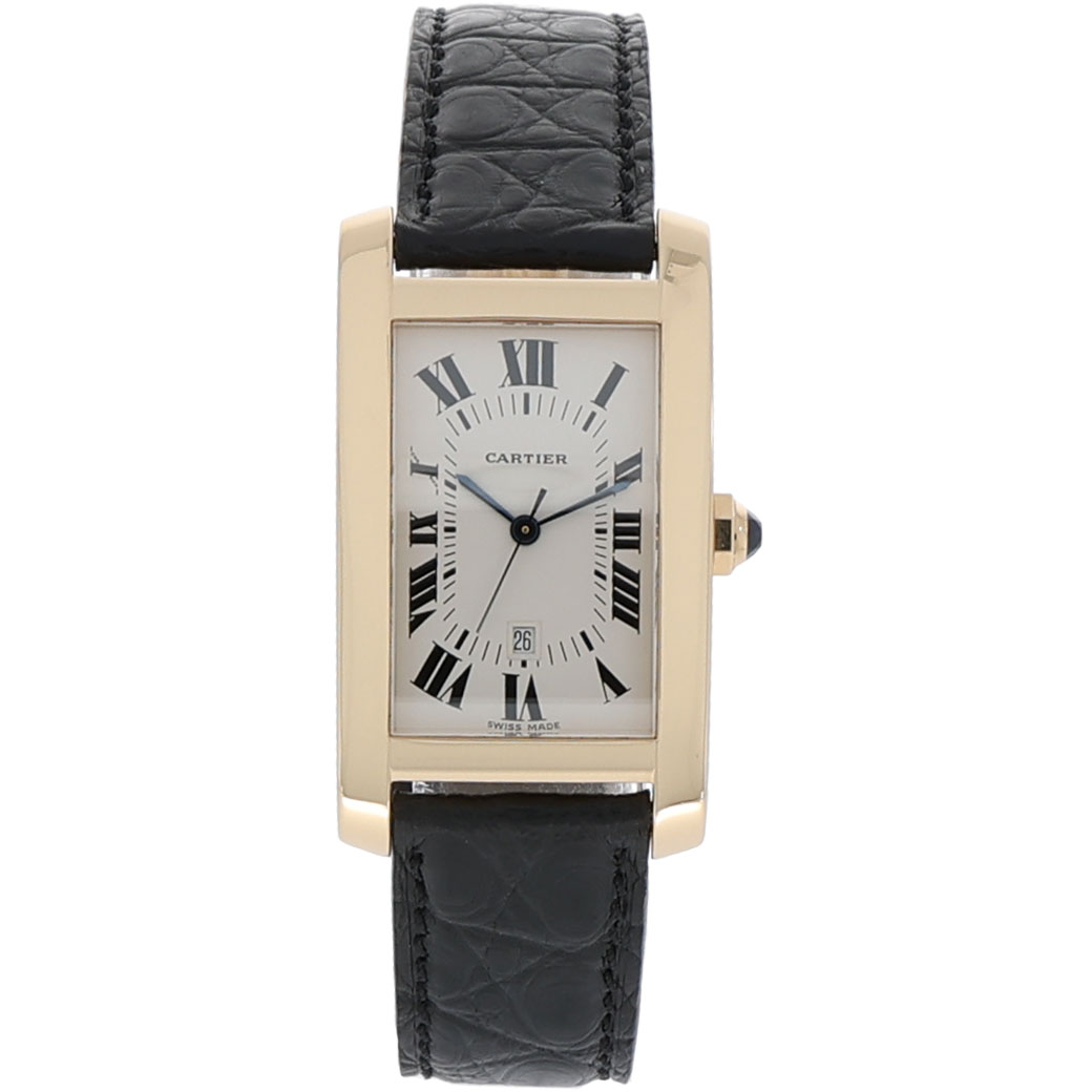 Cartier Tank Américaine Mid Size Ref. 8172984 Gold 18K mit Faltschließe ca. 2000
