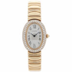 Cartier Baignoire Lady Gold18K Ref. 1954 WB4004D8 Factory Diamond Setting+Invoice 1998 Vorschau