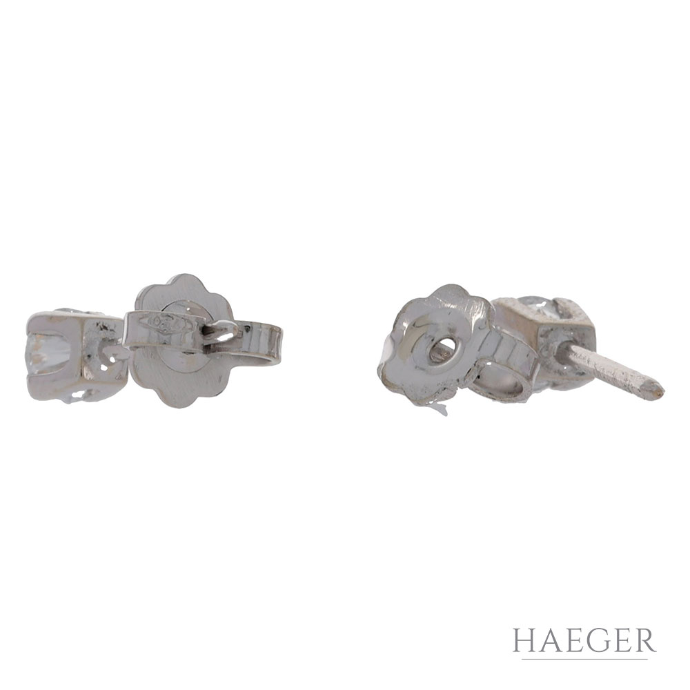 Solitärohrstecker Weißgold 750 / 18K mit 0,53ct Diamanten - Bild 3