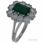 Smaragd Ring Weißgold 750 / 18K mit 1,5ct Diamanten Vorschau
