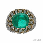 Smaragd Ring Gr.53 Gelbgold 750 / 18K mit 1,7ct Diamanten - Bild 2 Vorschau