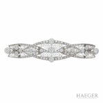 Art Deco Brosche Platin 900 mit 2,5ct Altschliff / Diamantrosen ca.1925 Vorschau