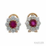 Clipstecker Roségold 585 / 14K mit Rubinen und Diamanten Vorschau