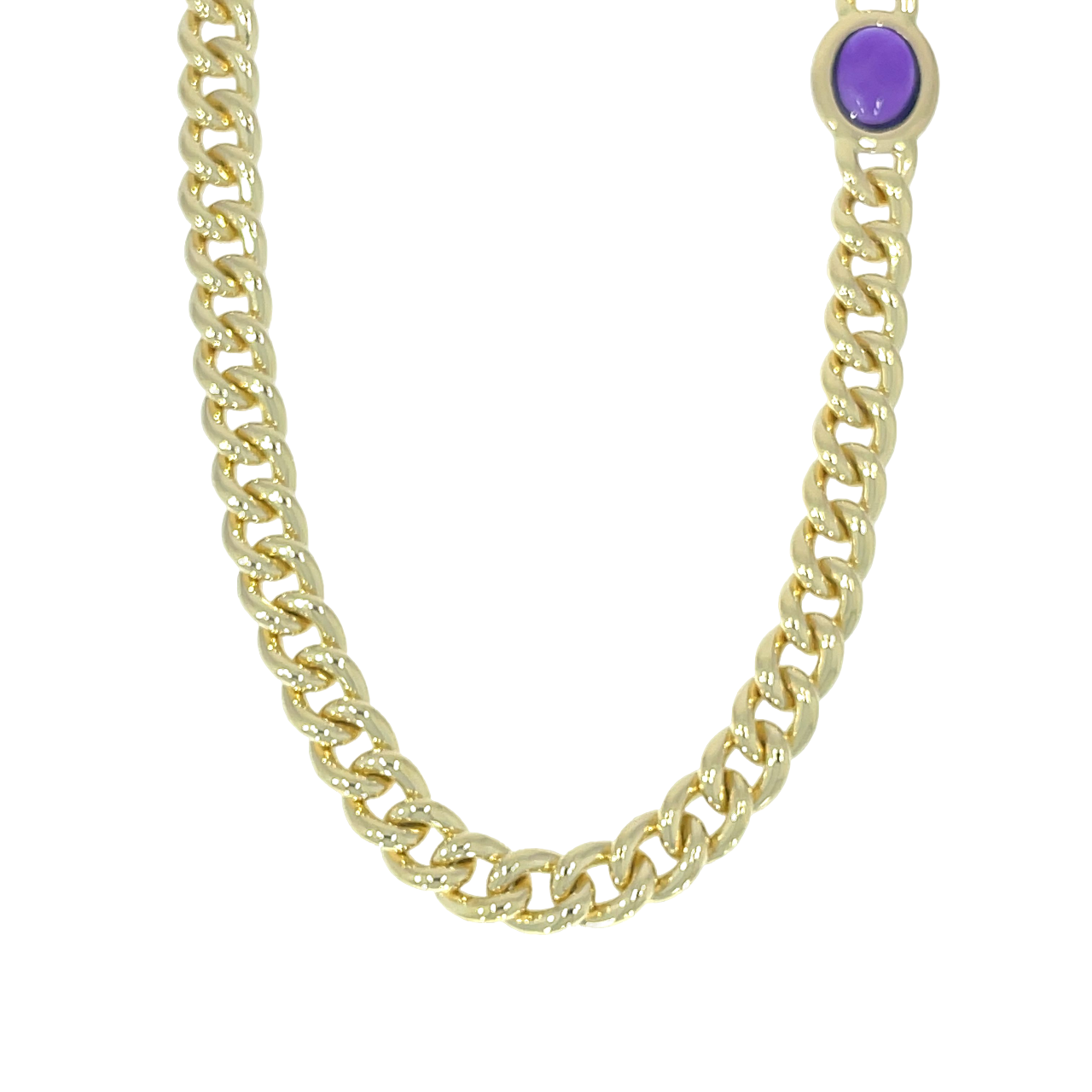 Pomellato „Catene“ Collier 43cm Amethyst Gelbgold 750/ 18K