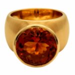 Citrin Ring Gelbgold 750 / 18 Kt. Gr. 60 - Bild 2 Vorschau