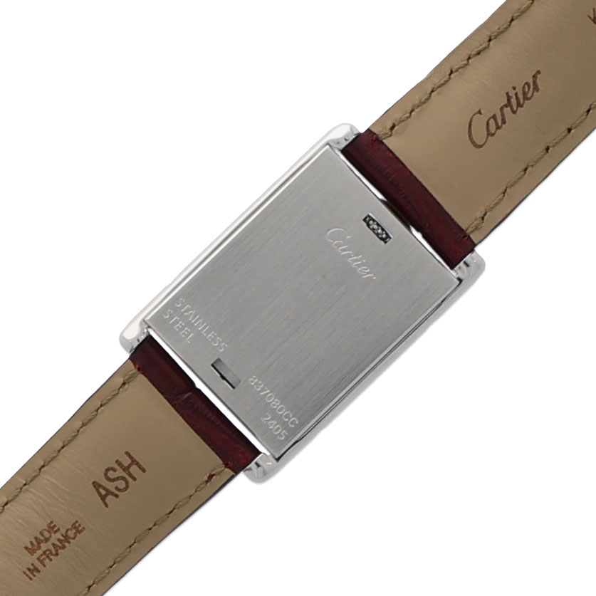 Cartier Tank Basculante Reversible Ref. 2405 Steel 24×35 Saphire ca. 2000 Top - Bild 5