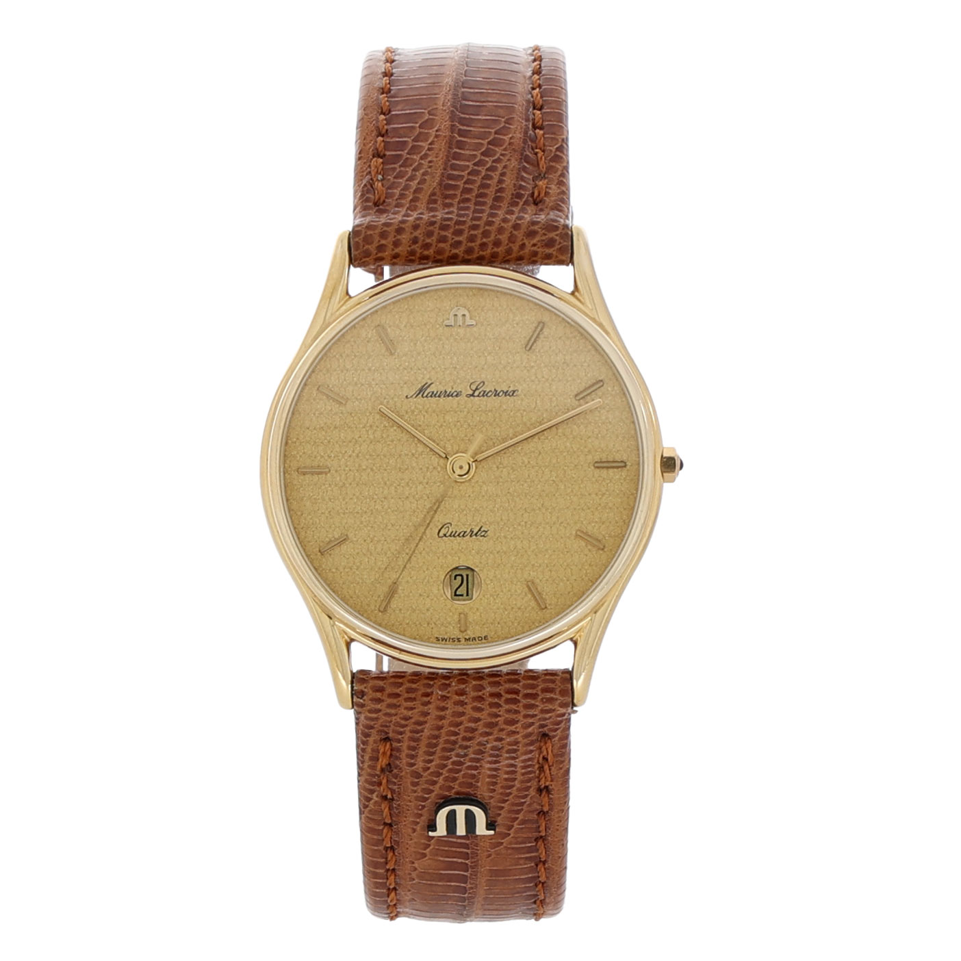 Maurice Lacroix Les Classiques Classic Stahl vergoldet Datum 32mm 1990’s Vintage Watch