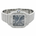Cartier Santos Certified Ref. W4SA0006 Stahl Diamond Factory Setting Full Set 2022+Krokoband - Bild 4 Vorschau