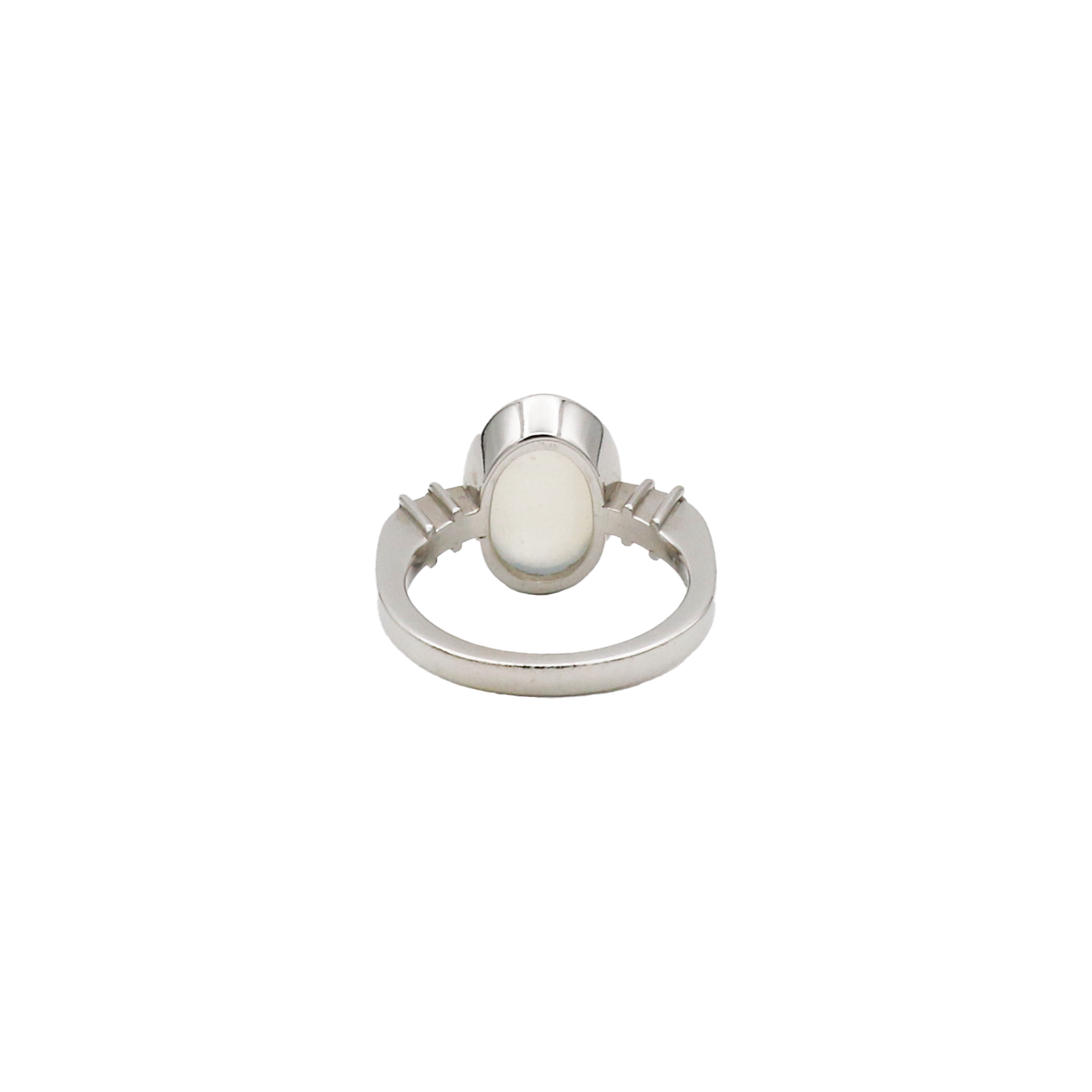 Cadeaux Mondstein Ring Gr.60 Weißgold 750 / 18K mit ca. 0,16ct Diamanten - Bild 4