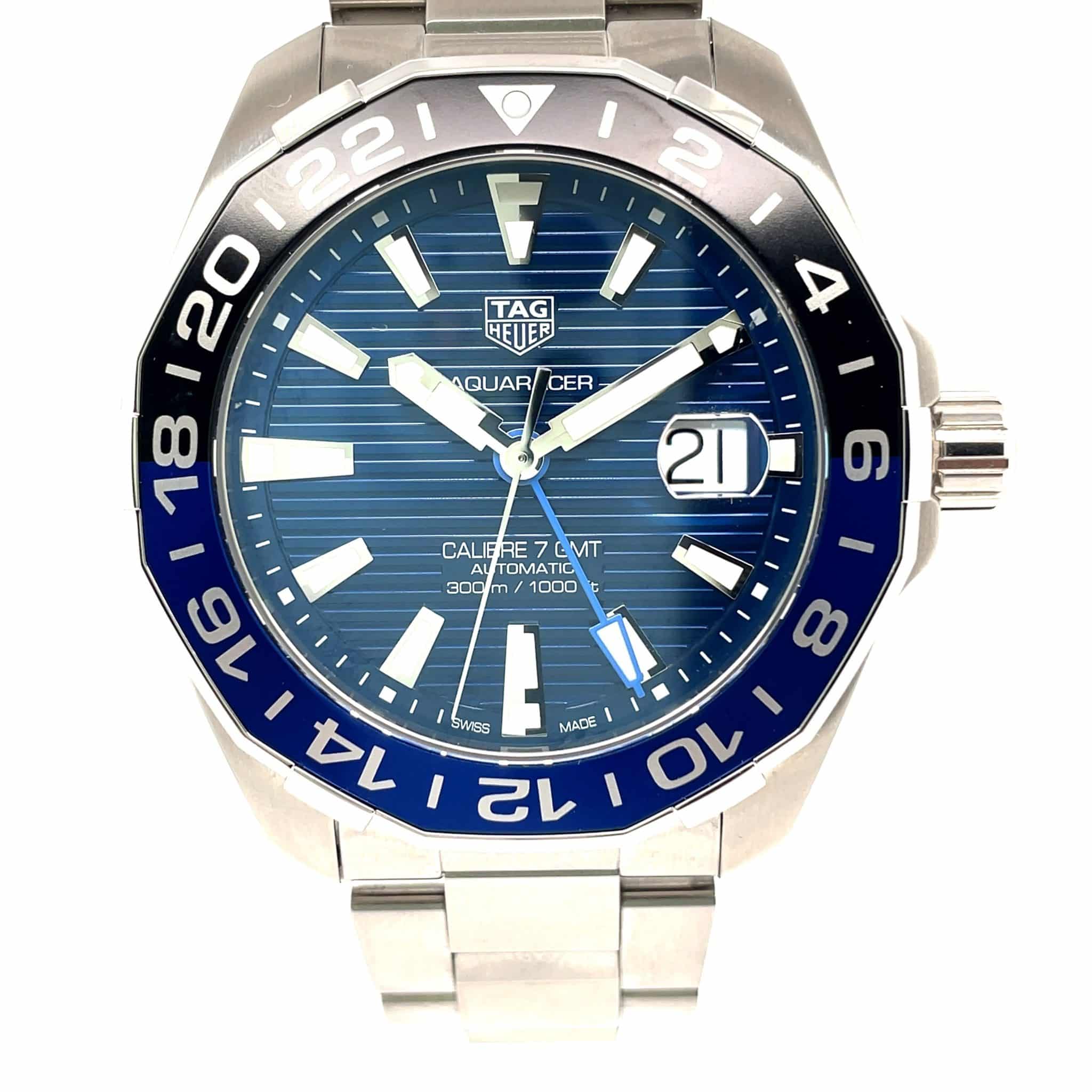 TAG Heuer Aquaracer 300m GMT BATMAN Calibre 7 blaues Zifferblatt, ungetragen - Bild 13