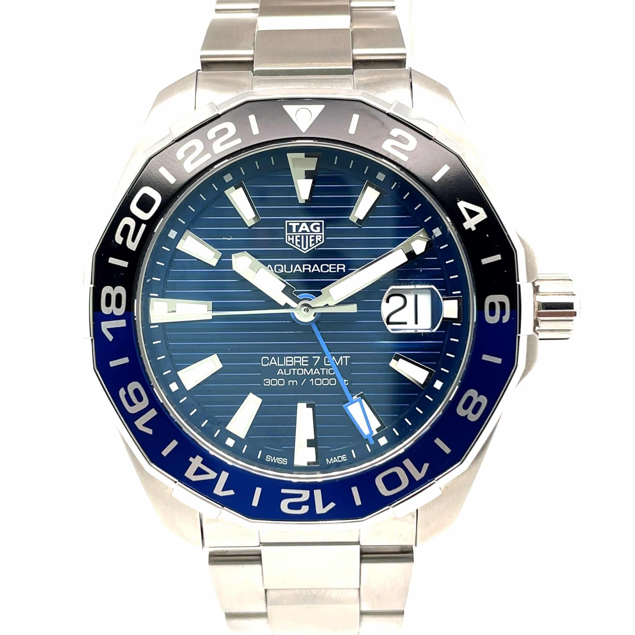 TAG Heuer Aquaracer 300m GMT BATMAN Calibre 7 blaues Zifferblatt, ungetragen - Bild 3