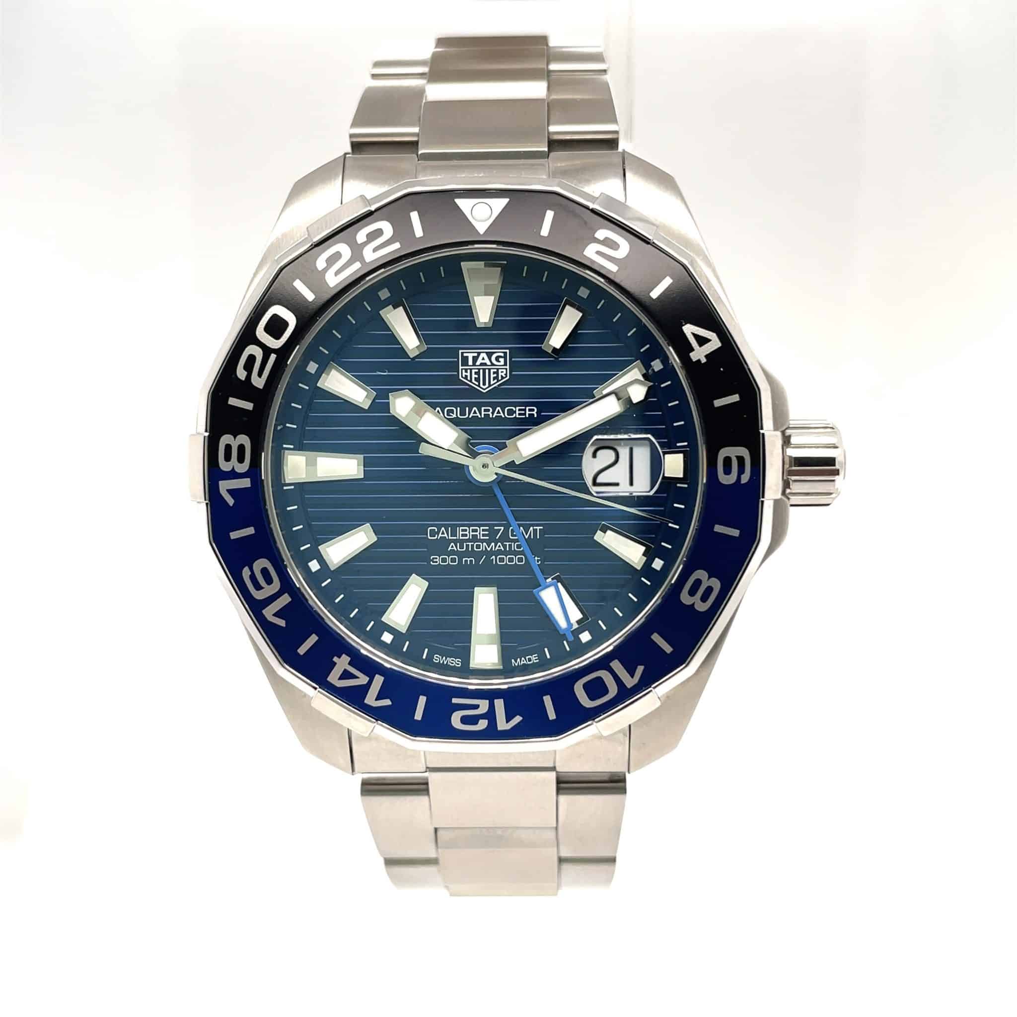 TAG Heuer Aquaracer 300m GMT BATMAN Calibre 7 blaues Zifferblatt, ungetragen - Bild 2