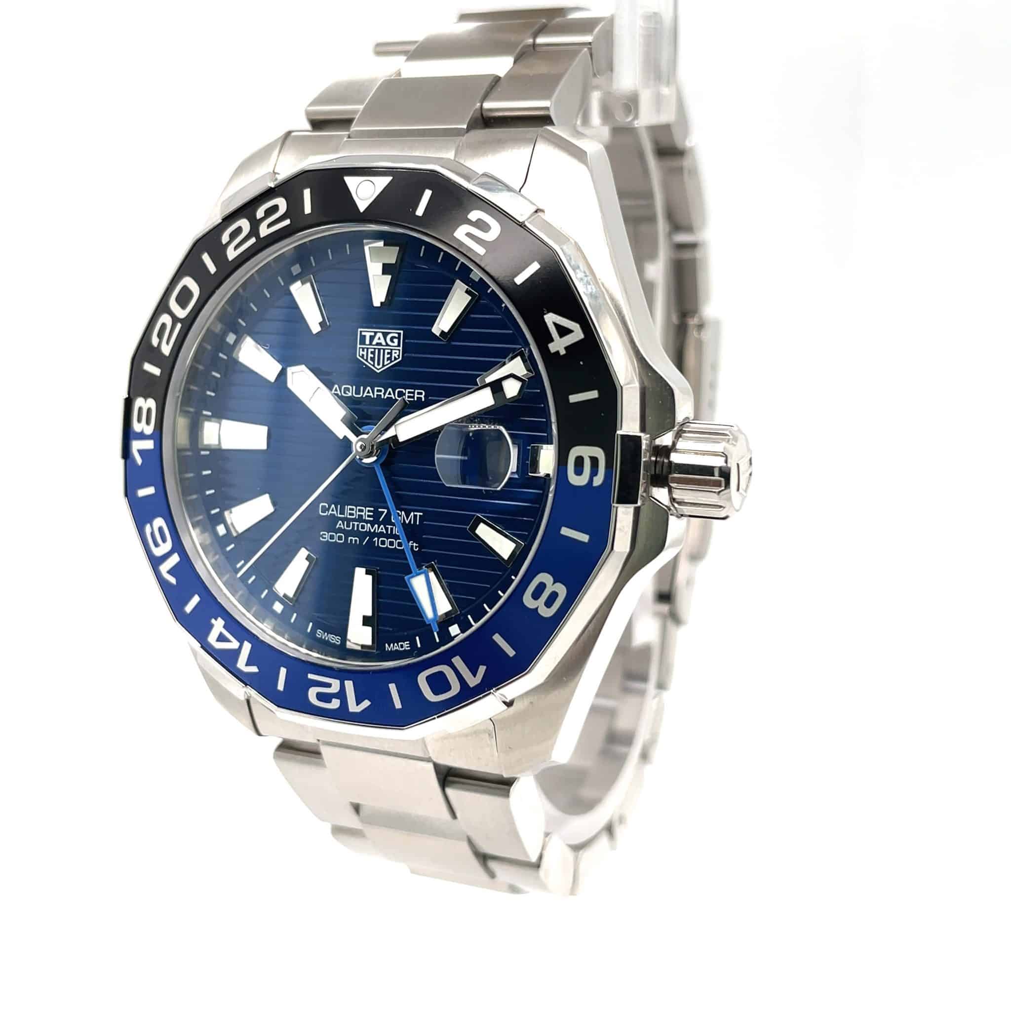 TAG Heuer Aquaracer 300m GMT BATMAN Calibre 7 blaues Zifferblatt, ungetragen - Bild 4