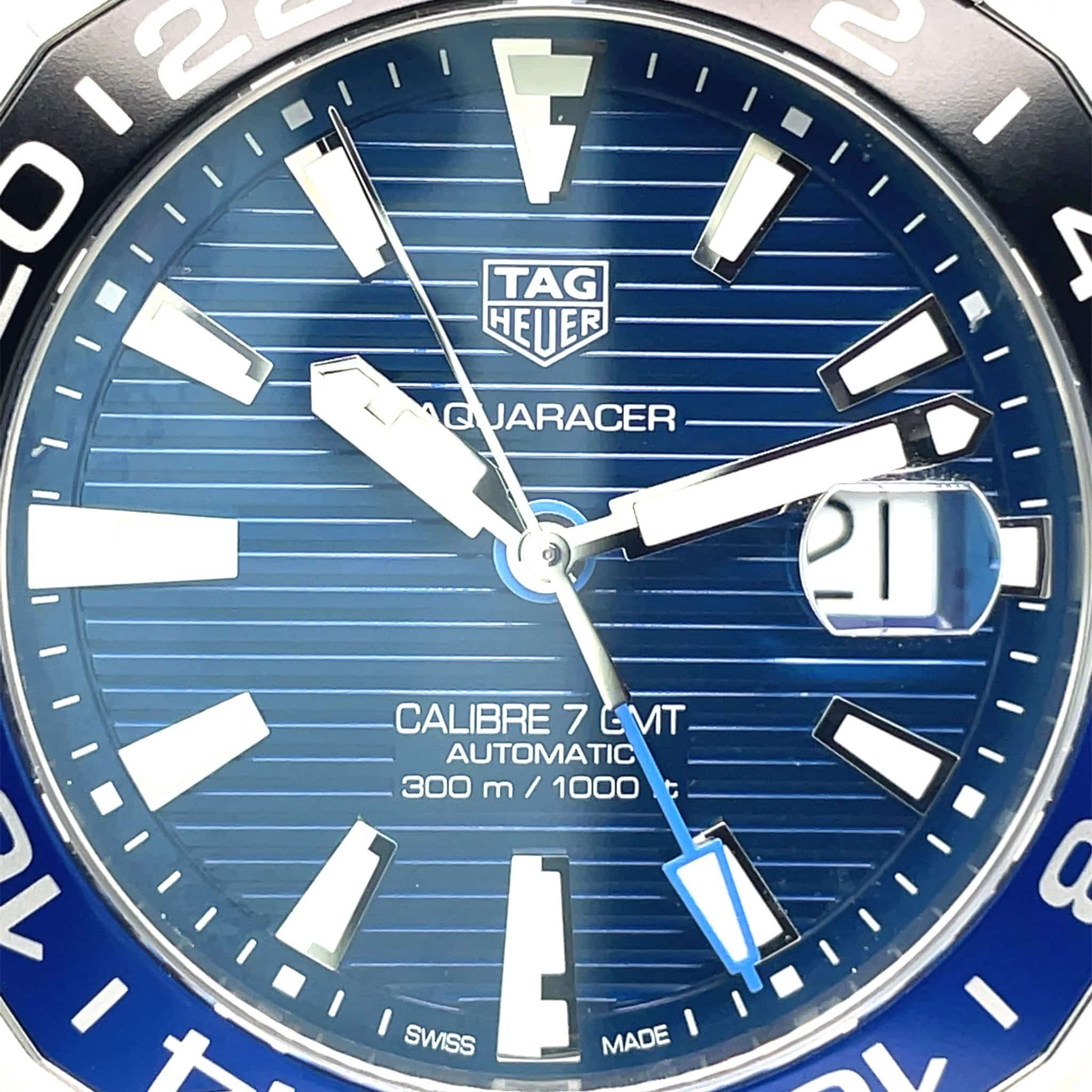 TAG Heuer Aquaracer 300m GMT BATMAN Calibre 7 blaues Zifferblatt, ungetragen - Bild 15