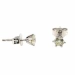 Solitärohrstecker ca. 0,40 ct Diamanten Weißgold 585/ 14K - Bild 4 Vorschau