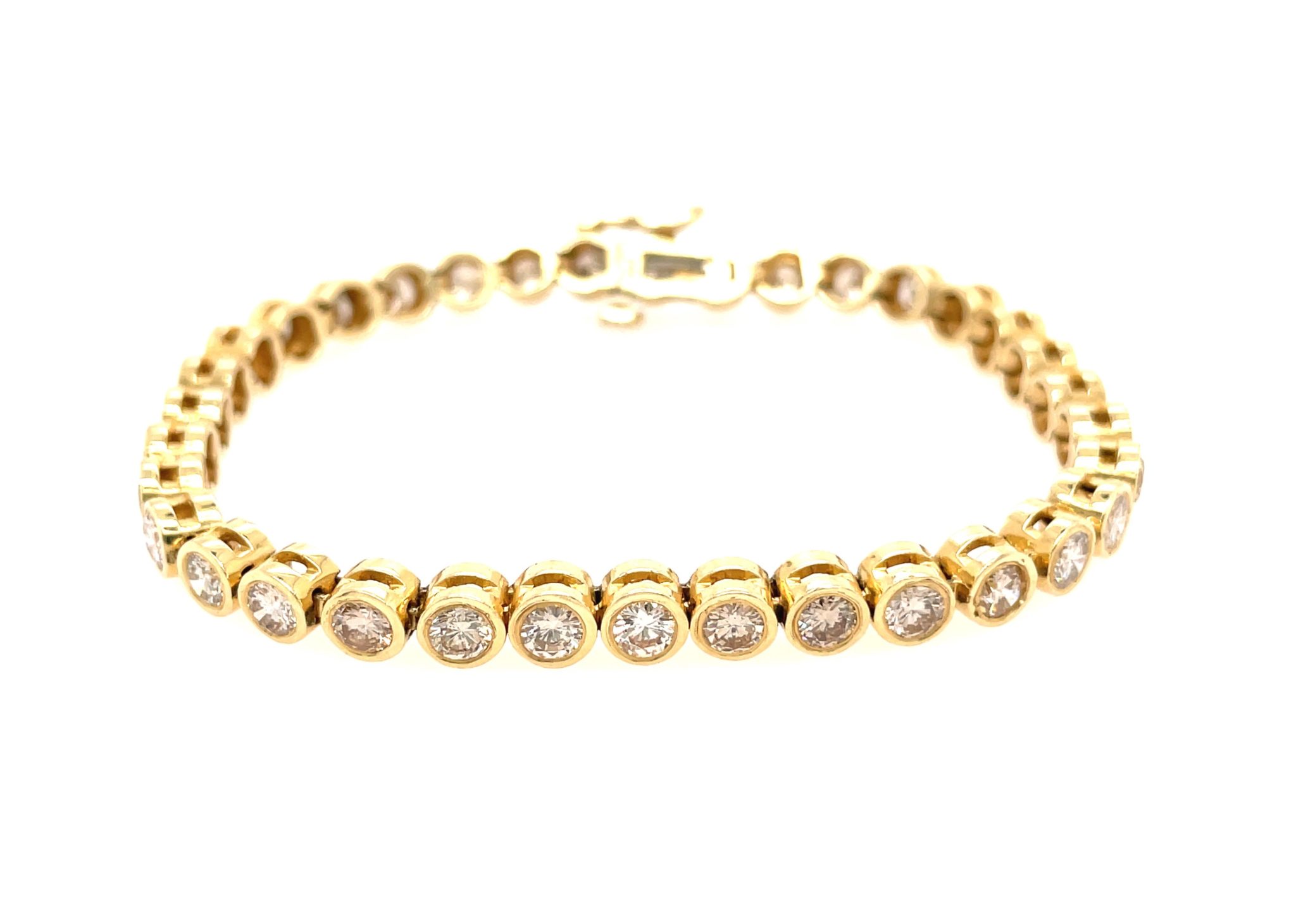 Tennisarmband 17,5cm ca.6,30ct Brillanten Armband Gelbgold 585/14K