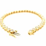 Tennisarmband 17,5cm ca.6,30ct Brillanten Armband Gelbgold 585/14K - Bild 3 Vorschau