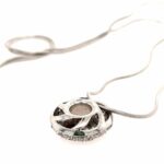 Donut Halskette 45cm ca. 0,30 ct Diamanten Weißgold 585/ 14K - Bild 5 Vorschau