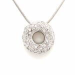 Donut Halskette 45cm ca. 0,30 ct Diamanten Weißgold 585/ 14K - Bild 2 Vorschau