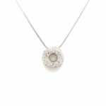 Donut Halskette 45cm ca. 0,30 ct Diamanten Weißgold 585/ 14K Vorschau