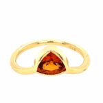 Mandaringranat im Trillantschliff Ring Gr. 51 Gelbgold 750/ 18K Vorschau